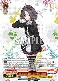 TOGENASHI's Day Off, Tomo (GBCR) - Girls Band Cry Premium Booster - Weiss Schwarz card
