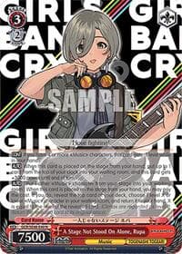 A Stage Not Stood On Alone, Rupa - Girls Band Cry Premium Booster - Weiss Schwarz card