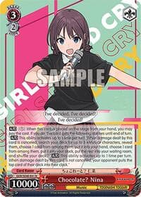 Chocolate? Nina - Girls Band Cry Premium Booster - Weiss Schwarz card