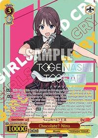 Chocolate? Nina (GBCR) - Girls Band Cry Premium Booster - Weiss Schwarz card