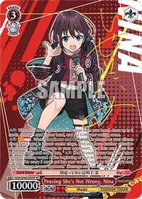 Proving She's Not Wrong, Nina (SP) - Girls Band Cry Premium Booster - Weiss Schwarz card