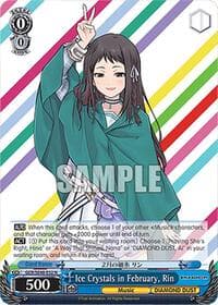 Ice Crystals in February, Rin - Girls Band Cry Premium Booster - Weiss Schwarz card
