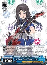 A Way That Shines, Rin - Girls Band Cry Premium Booster - Weiss Schwarz card