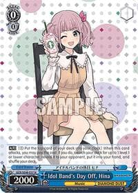 Idol Band's Day Off, Hina - Girls Band Cry Premium Booster - Weiss Schwarz card