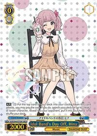 Idol Band's Day Off, Hina (GBCR) - Girls Band Cry Premium Booster - Weiss Schwarz card