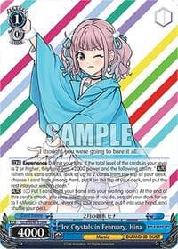 Ice Crystals in February, Hina - Girls Band Cry Premium Booster - Weiss Schwarz card