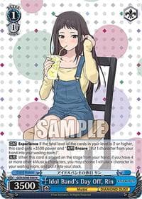 Idol Band's Day Off, Rin - Girls Band Cry Premium Booster - Weiss Schwarz card