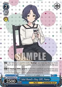 Idol Band's Day Off, Nana - Girls Band Cry Premium Booster - Weiss Schwarz card