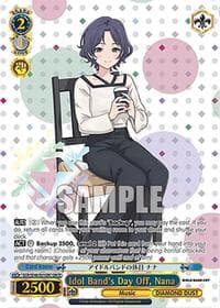 Idol Band's Day Off, Nana (GBCR) - Girls Band Cry Premium Booster - Weiss Schwarz card
