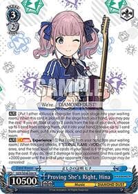 Proving She's Right, Hina - Girls Band Cry Premium Booster - Weiss Schwarz card