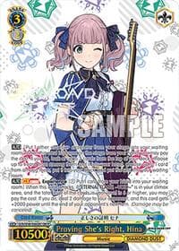 Proving She's Right, Hina (GBCR) - Girls Band Cry Premium Booster - Weiss Schwarz card