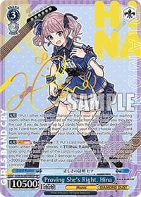 Proving She's Right, Hina (SP) - Girls Band Cry Premium Booster - Weiss Schwarz card