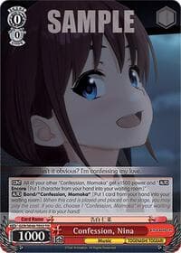 Confession, Nina - Girls Band Cry Premium Booster - Weiss Schwarz card