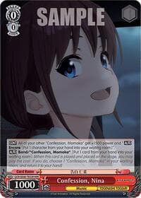 Confession, Nina (RRR) - Girls Band Cry Premium Booster - Weiss Schwarz card