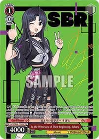 To the Witnesses of Their Beginning, Subaru (SP) - Girls Band Cry Premium Booster - Weiss Schwarz card