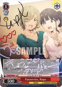 Fanservice, Rupa (RRR) - Girls Band Cry Premium Booster - Weiss Schwarz card
