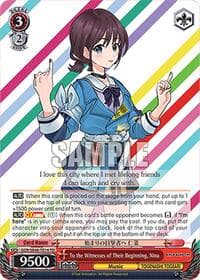 To the Witnesses of Their Beginning, Nina - Girls Band Cry Premium Booster - Weiss Schwarz card