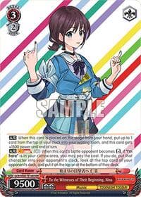 To the Witnesses of Their Beginning, Nina (RRR) - Girls Band Cry Premium Booster - Weiss Schwarz card