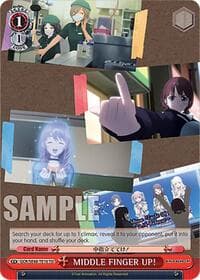 MIDDLE FINGER UP! - Girls Band Cry Premium Booster - Weiss Schwarz card