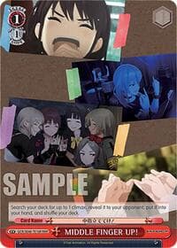 MIDDLE FINGER UP! (RRR) - Girls Band Cry Premium Booster - Weiss Schwarz card