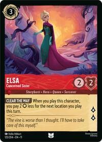 Elsa - Concerned Sister - Winterspell - Disney Lorcana card