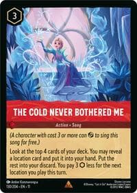 The Cold Never Bothered Me - Winterspell - Disney Lorcana card