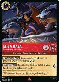 Elisa Maza - Transformed Gargoyle - Winterspell - Disney Lorcana card