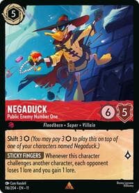 Negaduck - Public Enemy Number One - Winterspell - Disney Lorcana card