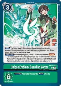 Unique Emblem: Guardian Vortex - Dawn of Liberator - Digimon Card Game card