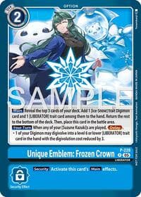 Unique Emblem: Frozen Crown (Dawn of Liberator Box Topper) - Digimon Promotion Cards - Digimon Card Game card