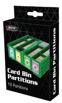 Card Bin Partitions - Green - BCW Card Dividers - Collectible Storage card