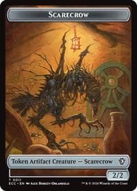 Scarecrow // Treasure Double-Sided Token - Commander: Lorwyn Eclipsed - Magic: The Gathering card