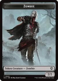 Zombie // Elf Warrior Double-Sided Token - Commander: Lorwyn Eclipsed - Magic: The Gathering card