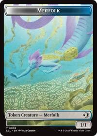 Merfolk // Worm Double-Sided Token - Lorwyn Eclipsed - Magic: The Gathering card