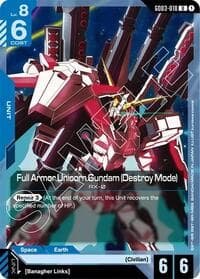 Full Armor Unicorn Gundam (Destroy Mode) - Steel Requiem - Gundam Card Game card