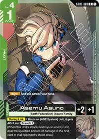 Asemu Asuno - Steel Requiem - Gundam Card Game card