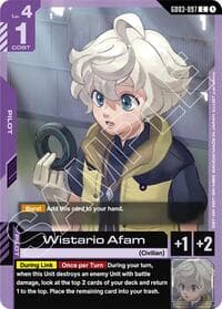 Wistario Afam - Steel Requiem - Gundam Card Game card
