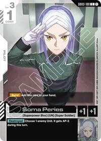 Soma Peries - Steel Requiem - Gundam Card Game card
