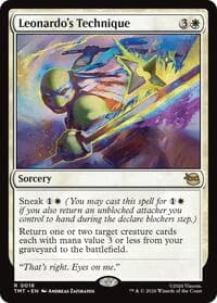 Leonardo's Technique - Teenage Mutant Ninja Turtles - Magic: The Gathering card