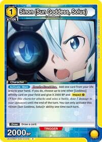 Sinon (Sun Goddess, Solus) - UEX06BT: Sword Art Online Vol.2 - Union Arena card
