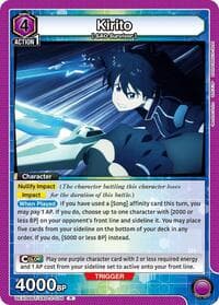 Kirito (036) - UEX06BT: Sword Art Online Vol.2 - Union Arena card