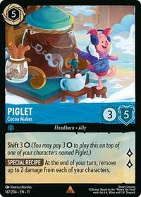 Piglet - Cocoa Maker - Winterspell - Disney Lorcana card