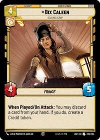 Bix Caleen - Selling Scrap - A Lawless Time - Star Wars: Unlimited card