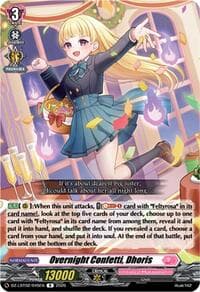 Overnight Confetti, Dhoris - DZ-LBT02: Lyrical Monasterio Season of Wonders - Cardfight Vanguard card