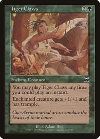 Tiger Claws - Mercadian Masques - Magic: The Gathering card