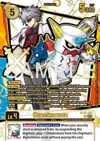 Omekamon (Rare Pull) - Dawn of Liberator - Digimon Card Game card