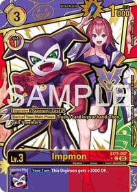 Impmon (Rare Pull) - Dawn of Liberator - Digimon Card Game card
