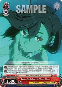 Reason She Believes in Ghosts, Momo - DANDADAN - Weiss Schwarz card