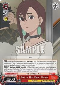 But in This Race, Momo - DANDADAN - Weiss Schwarz card