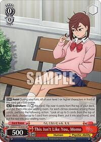 This Isn't Like You, Momo - DANDADAN - Weiss Schwarz card